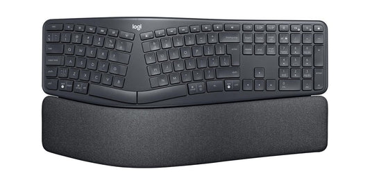 Logitech ERGO K860 for Business – Wireless Split Keyboard with Adjustable Palm Lift