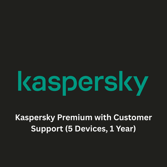 Kaspersky Premium Total Security – 1 Year Subscription for 5 Devices with Password Vault & VPN