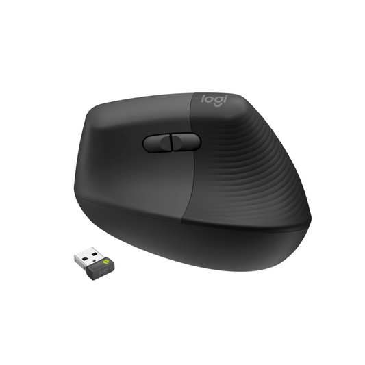 Logitech Lift for Business – Vertical Ergonomic Wireless Mouse (Graphite)